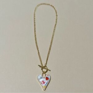 Boho heart necklace #1471
